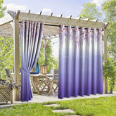 Lofaris Gradient Lavender Waterproof Printed Outdoor Curtains
